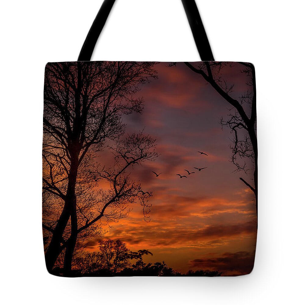 Landscape Tote Bag featuring the photograph Punchbowl Sunset by Chris Boulton