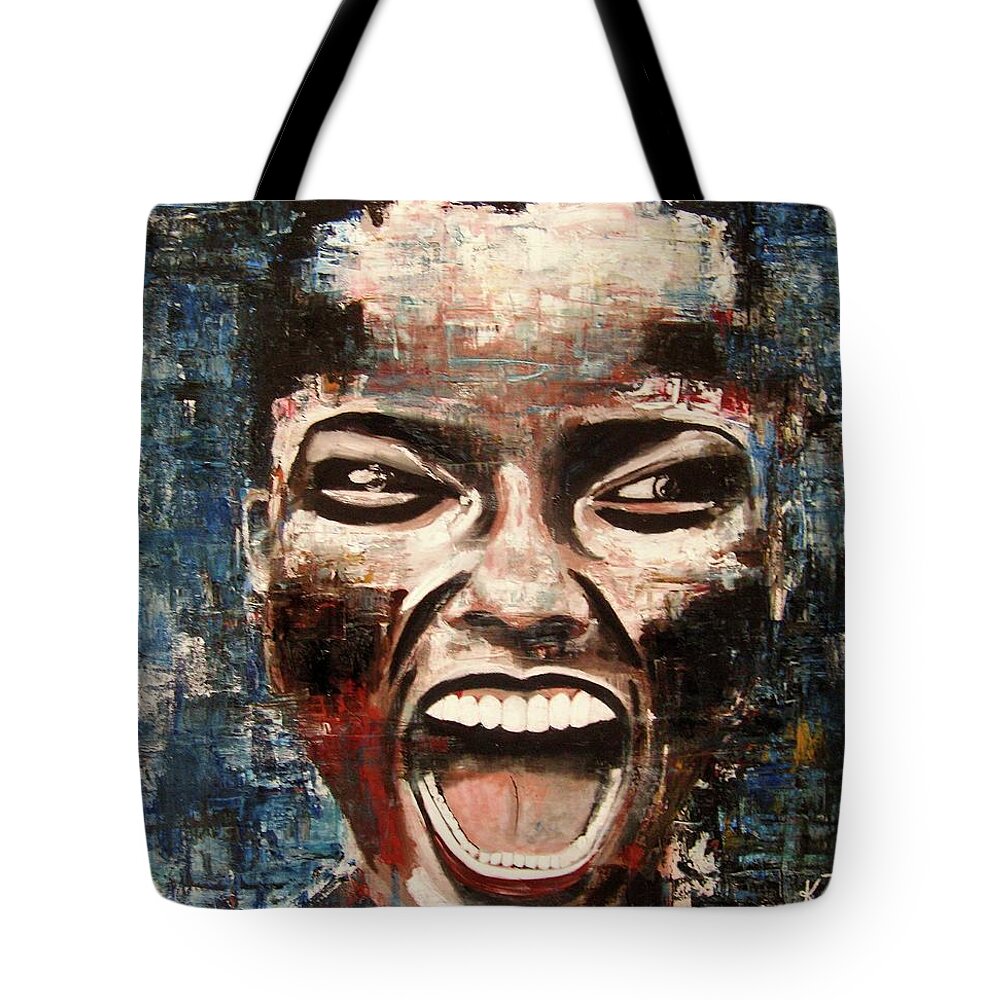 Africa Tote Bag featuring the painting Pure Joy by Kowie Theron