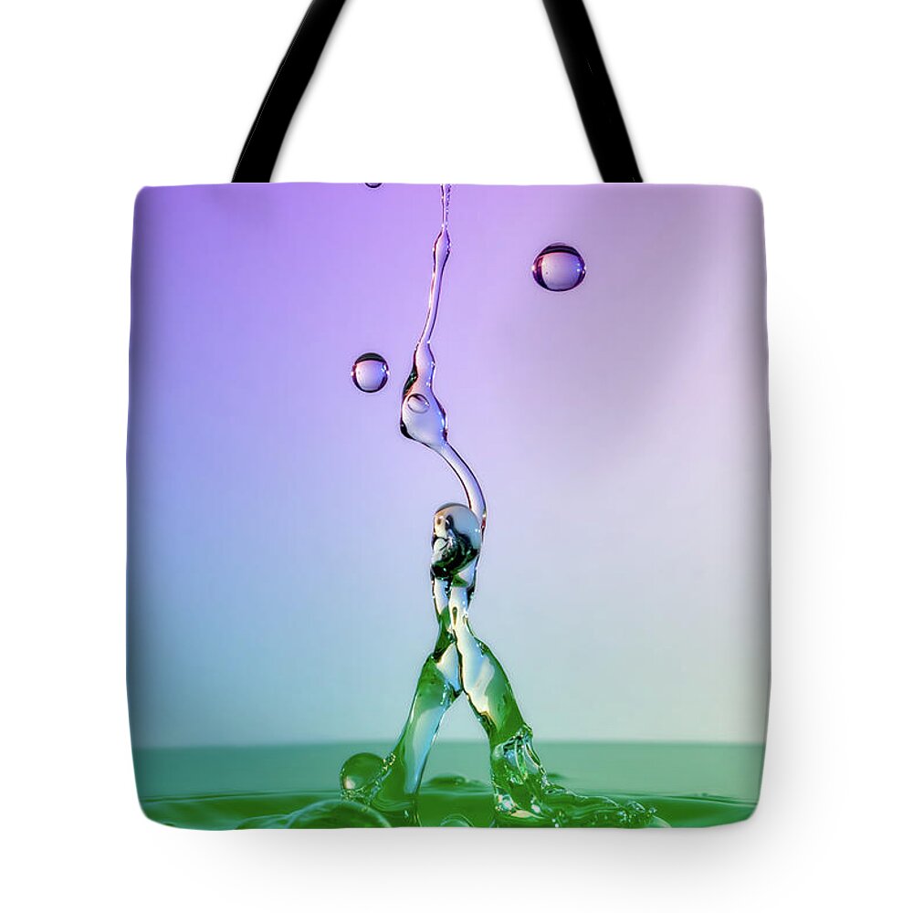 Abstract Tote Bag featuring the photograph Purple and Green 5 by Sue Leonard