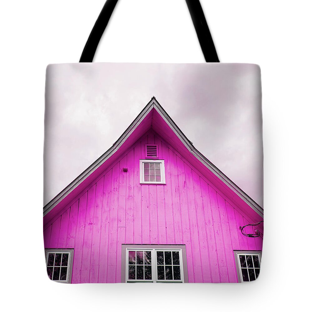 Purple Tote Bag featuring the photograph Purple Barn Vermont by Edward Fielding