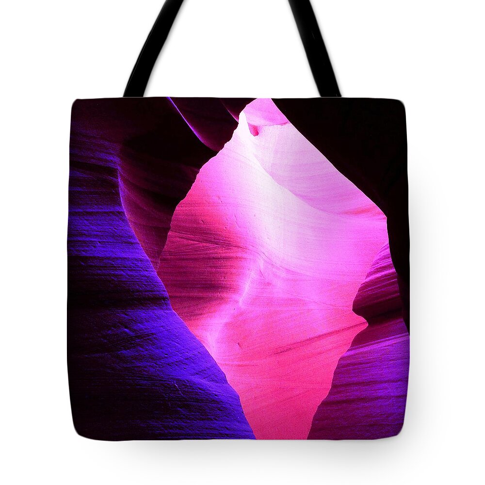 Cave Tote Bag featuring the photograph Purple Cave by Dietmar Scherf