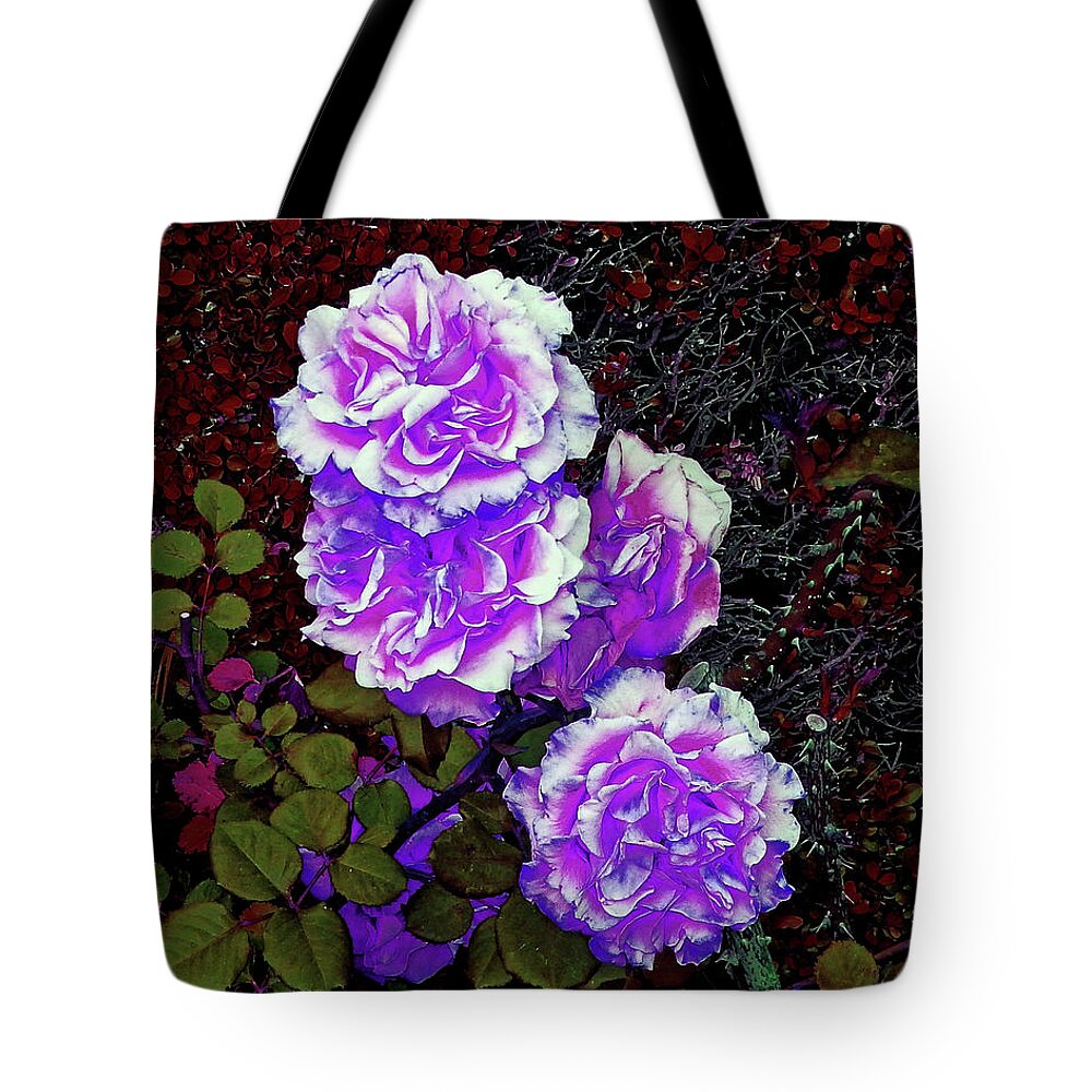 Flower Tote Bag featuring the photograph Purple Down Shot by Andrew Lawrence
