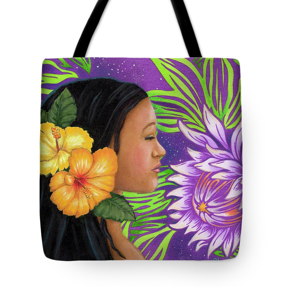 Purple Tote Bag featuring the painting Purple Dreamscape by Sheilah Renaud