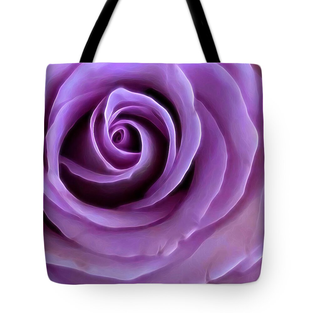 Enchantment Tote Bag featuring the photograph Purple Rose by Steph Gabler