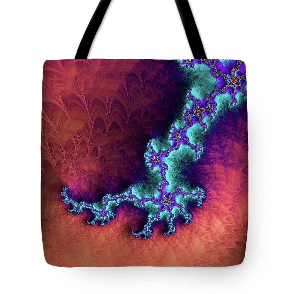 Abstract Tote Bag featuring the digital art Putting the Best Foot Forward by Manpreet Sokhi