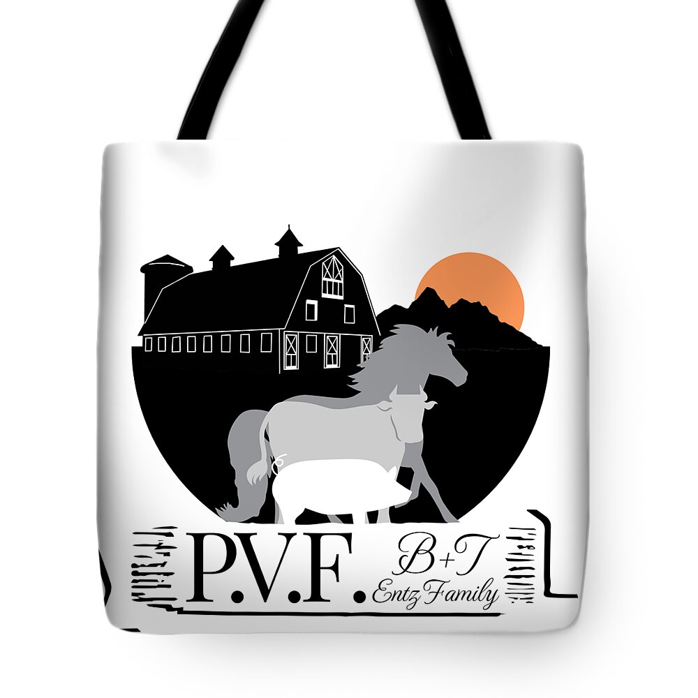 Horse Tote Bag featuring the painting PVF B and T by Jesse Entz