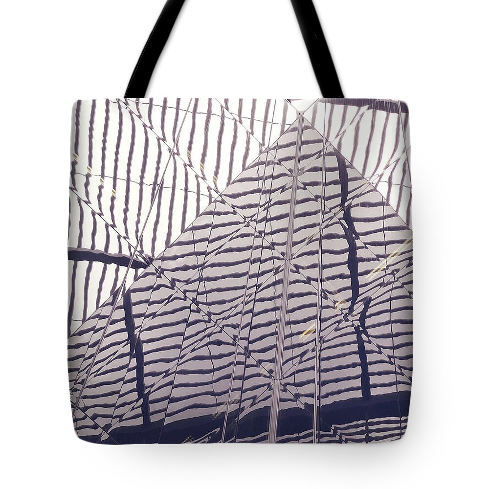 Abstract Tote Bag featuring the photograph Pyramid Light Wave by Rebecca Harman
