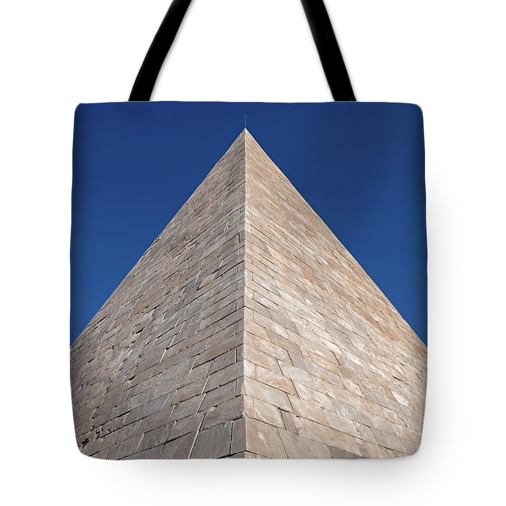 Rome Tote Bag featuring the photograph Pyramid of Cestius by Artur Bogacki