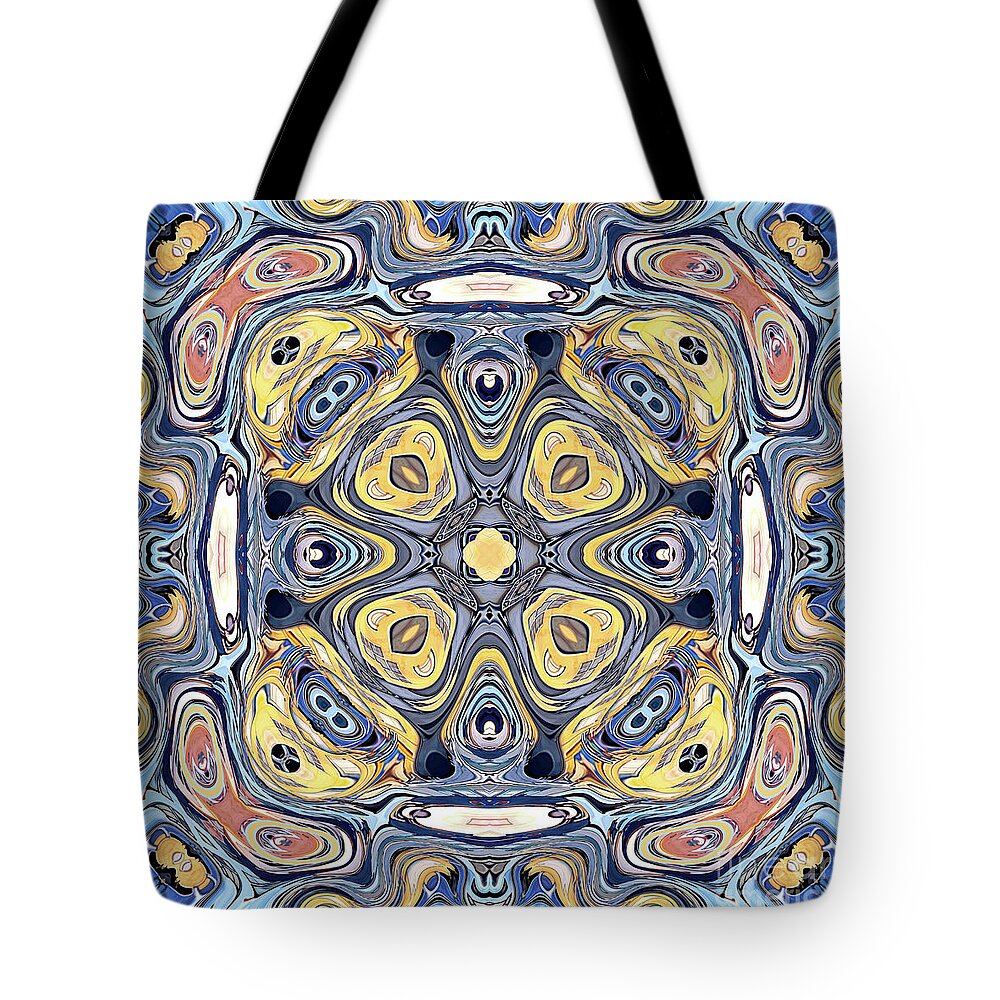 Mandala Tote Bag featuring the digital art Quadrant Symmetry by Phil Perkins