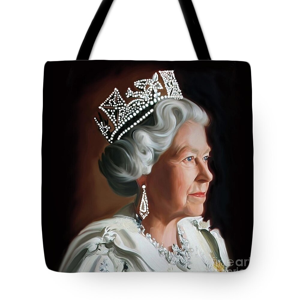 Queen Elizabeth II Commemorative Canvas Tote Bag by Victoria Eggs