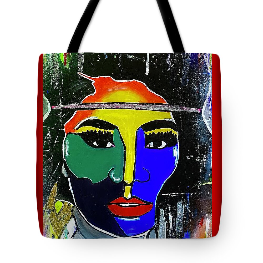  Tote Bag featuring the painting Queen of Color by Shemika Bussey