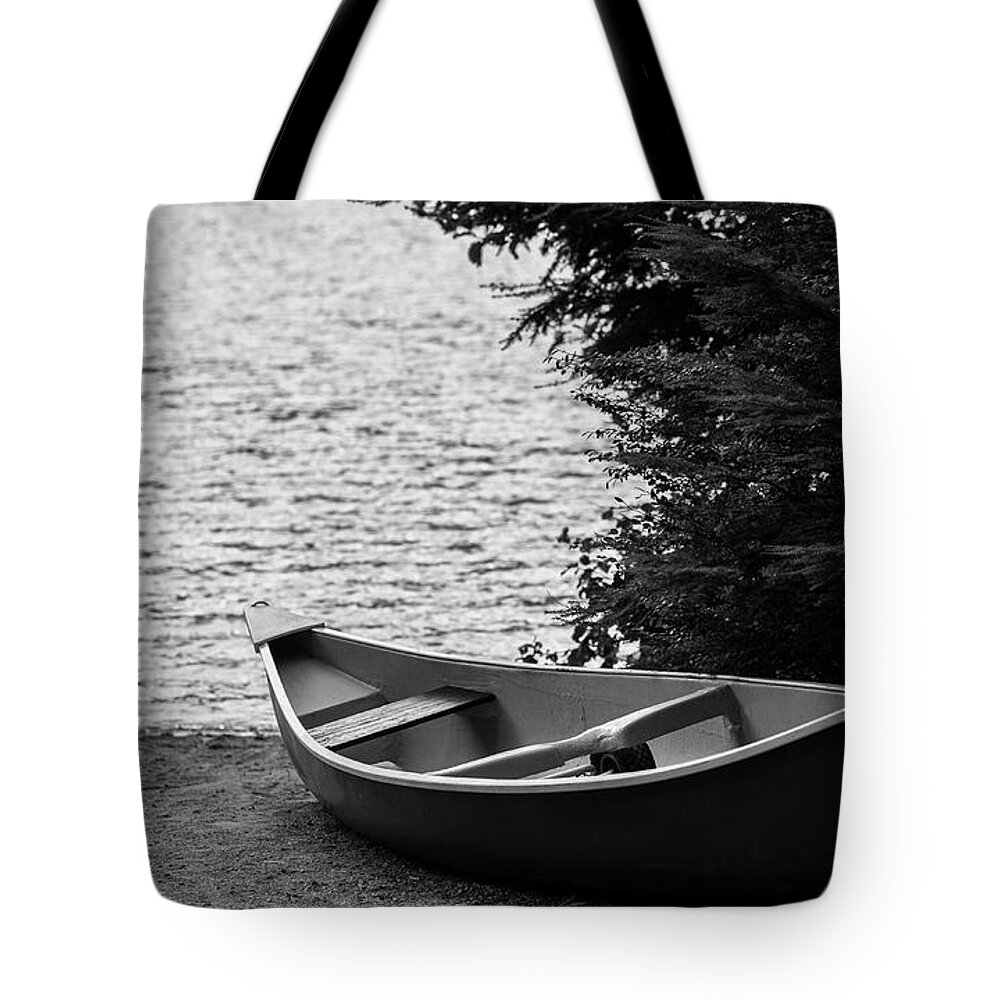 Canoe Tote Bag featuring the photograph Quiet Canoe by Jim Whitley