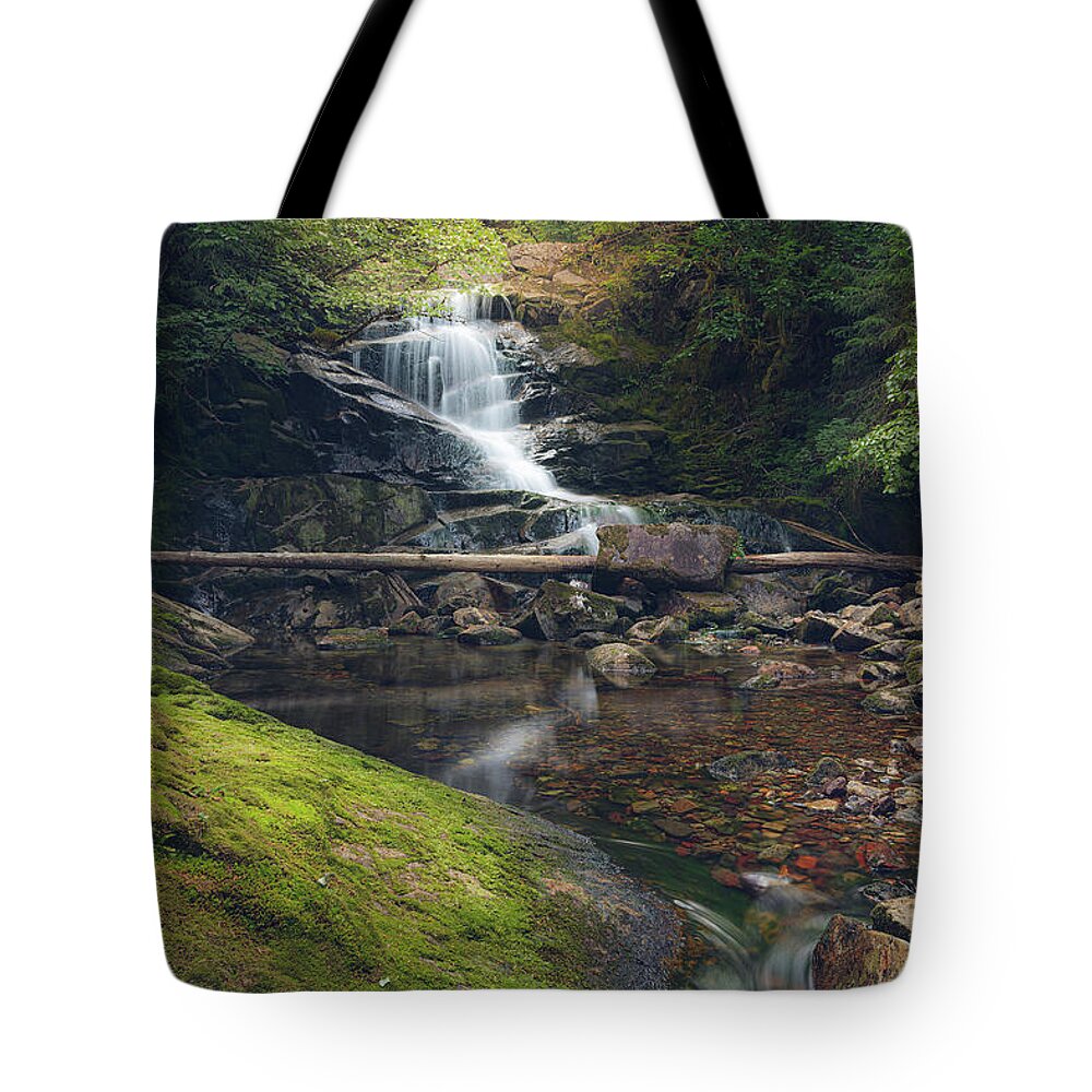 Waterfall Tote Bag featuring the photograph Quiet Falls 2 by Michael Rauwolf