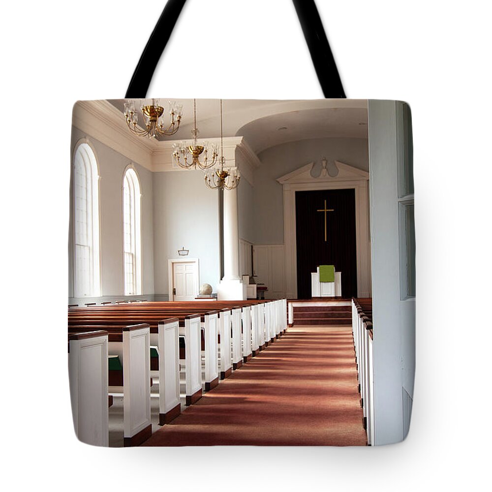 Chapel Tote Bag featuring the photograph Quiet Prayer by Patty Colabuono