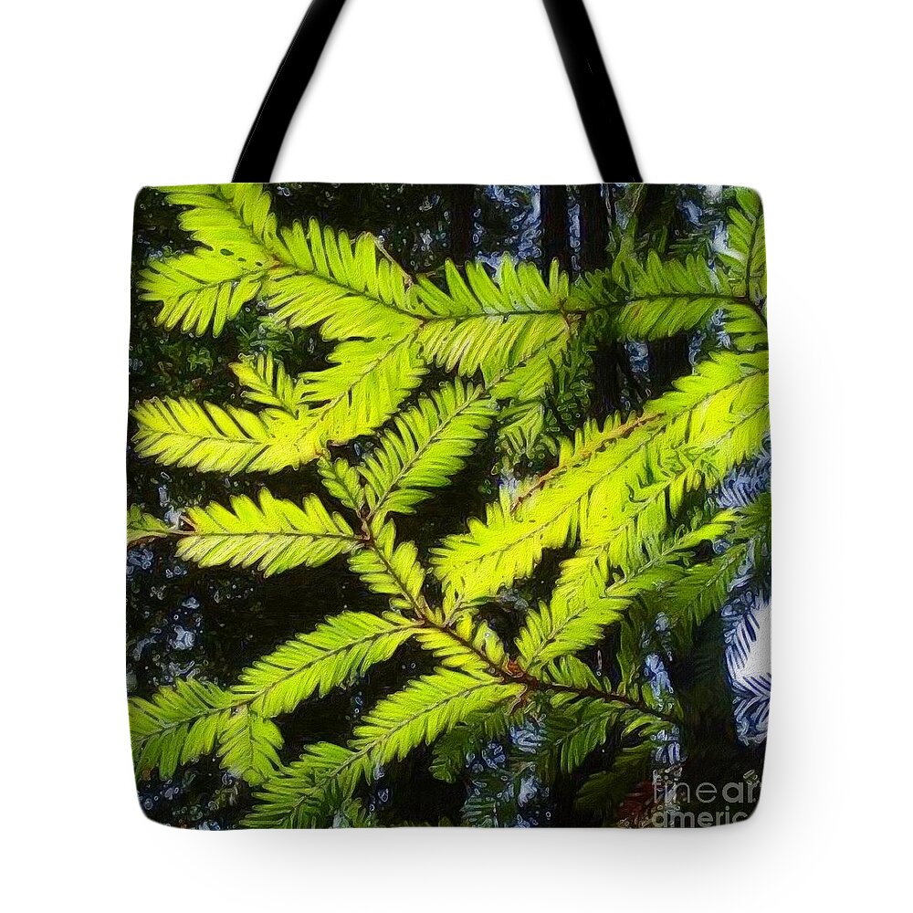 Tree Tote Bag featuring the digital art Quiet Tree by Wendy Golden