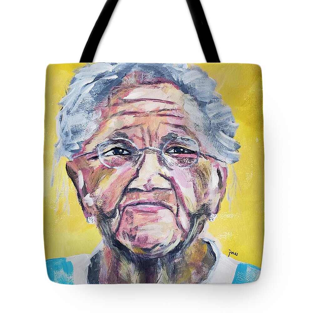 Grandmother Tote Bag featuring the painting Quintessential Grandmother by Mark Ross