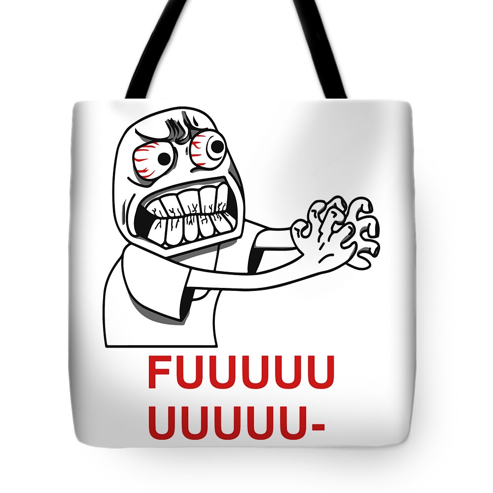 Rage Guy Angry Fuu Fuuu Fuuuu Rage Face Meme T-Shirt Face Troll Face Man  Grabbing Internet Meme Rage Tote Bag by Mounir Khalfouf - Pixels