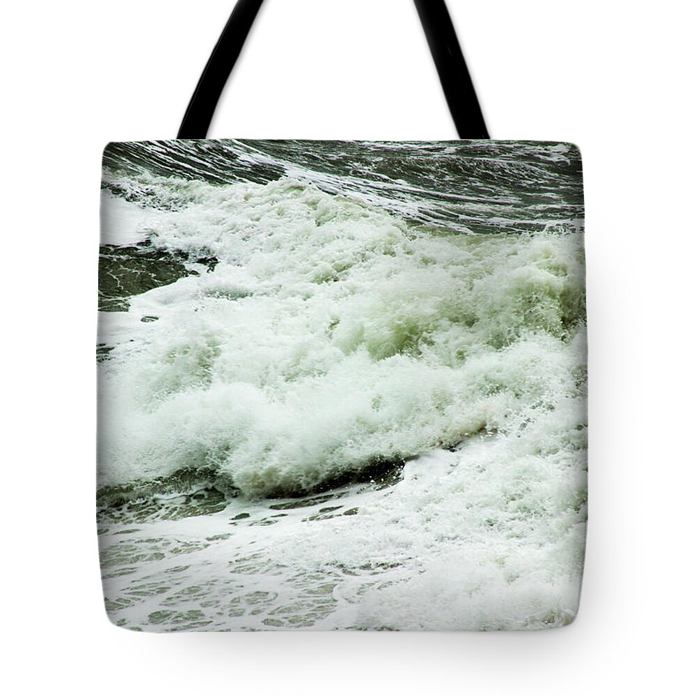 Seascape Tote Bag featuring the photograph Raging Seas by Ruth Crofts Photography