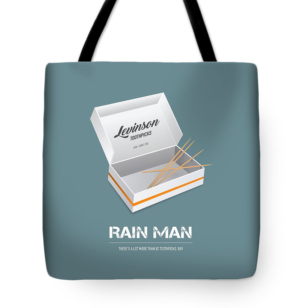 Rain Man Tote Bag featuring the digital art Rain Man - Alternative Movie Poster by Movie Poster Boy