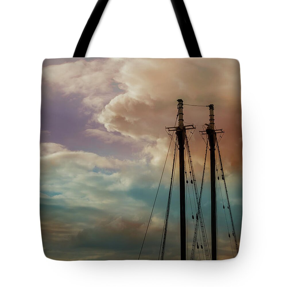 Sunset Tote Bag featuring the photograph Rainbow Colored Sunset by Cate Franklyn