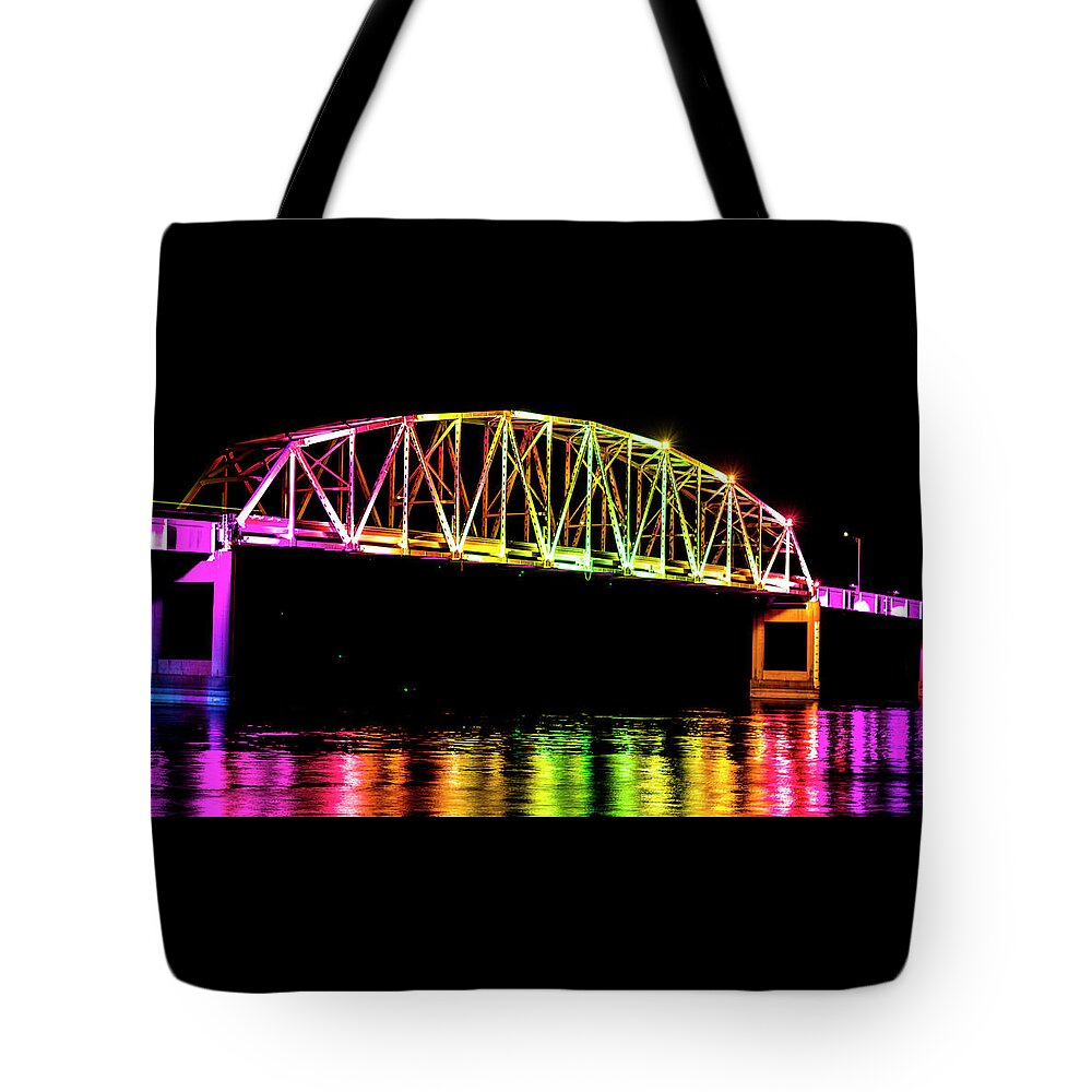 Iowa Tote Bag featuring the photograph Rainbow Span by Jame Hayes