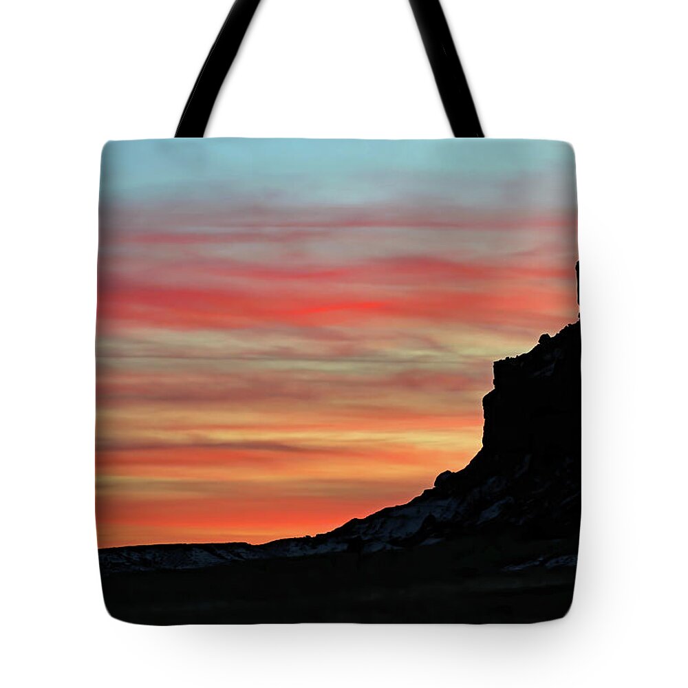 Usa Tote Bag featuring the photograph Rainbowed Butte by Jennifer Robin