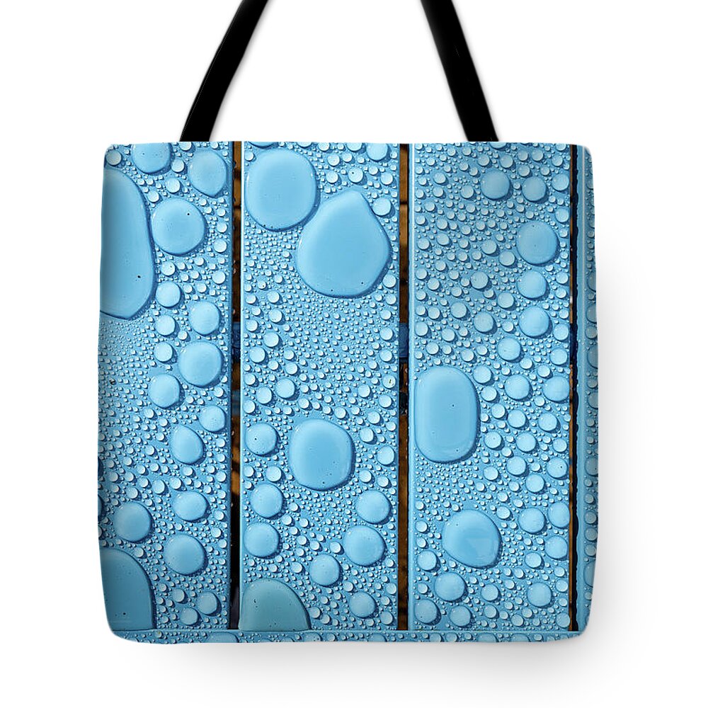 Rain Tote Bag featuring the photograph Raindrops 1 by Nigel R Bell