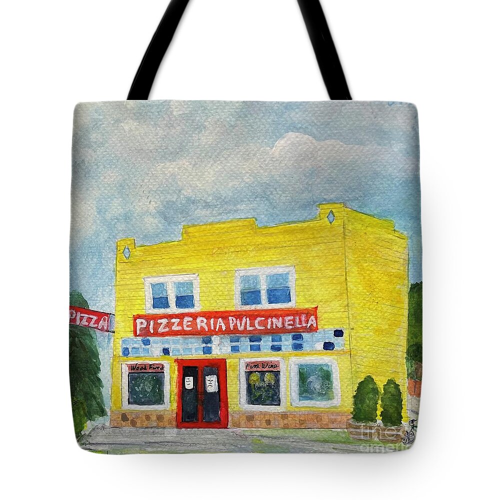 Pizza Tote Bag featuring the painting Rainier Beach Seattle, Washington by Suzanne Lorenz