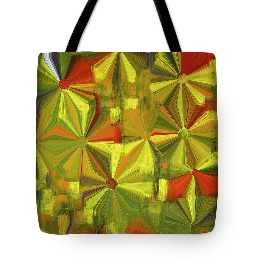 A-fine-art Tote Bag featuring the mixed media Razzle Dazzle Flowers 2 by Catalina Walker