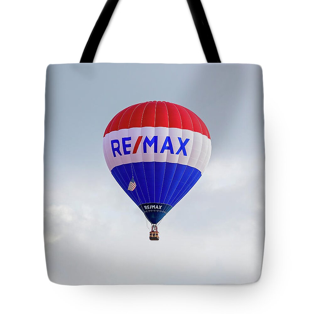 Re/max Tote Bag featuring the photograph Re/Max Balloon HOF by Deborah Penland