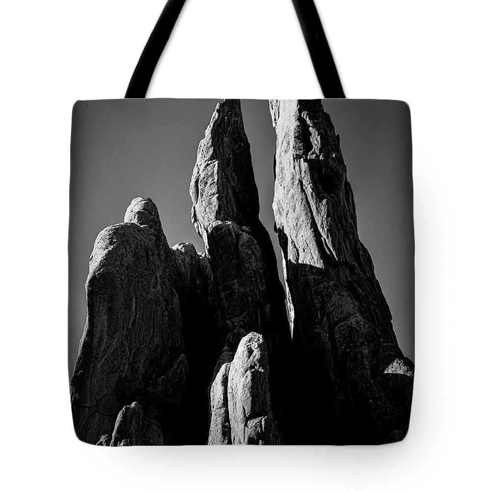 Rocks Tote Bag featuring the photograph Reaching to Heaven by Norman Reid