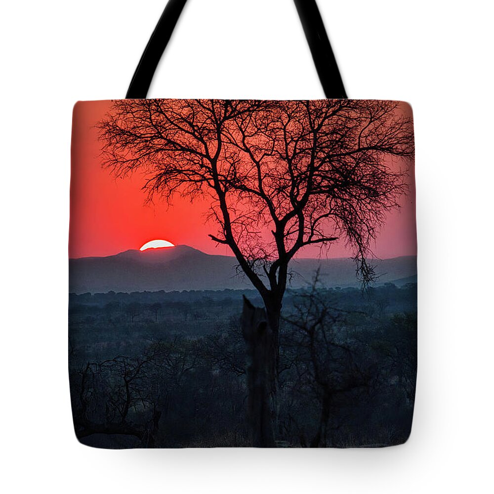 Sunset Tote Bag featuring the photograph Red At Night by Tom Watkins PVminer pixs