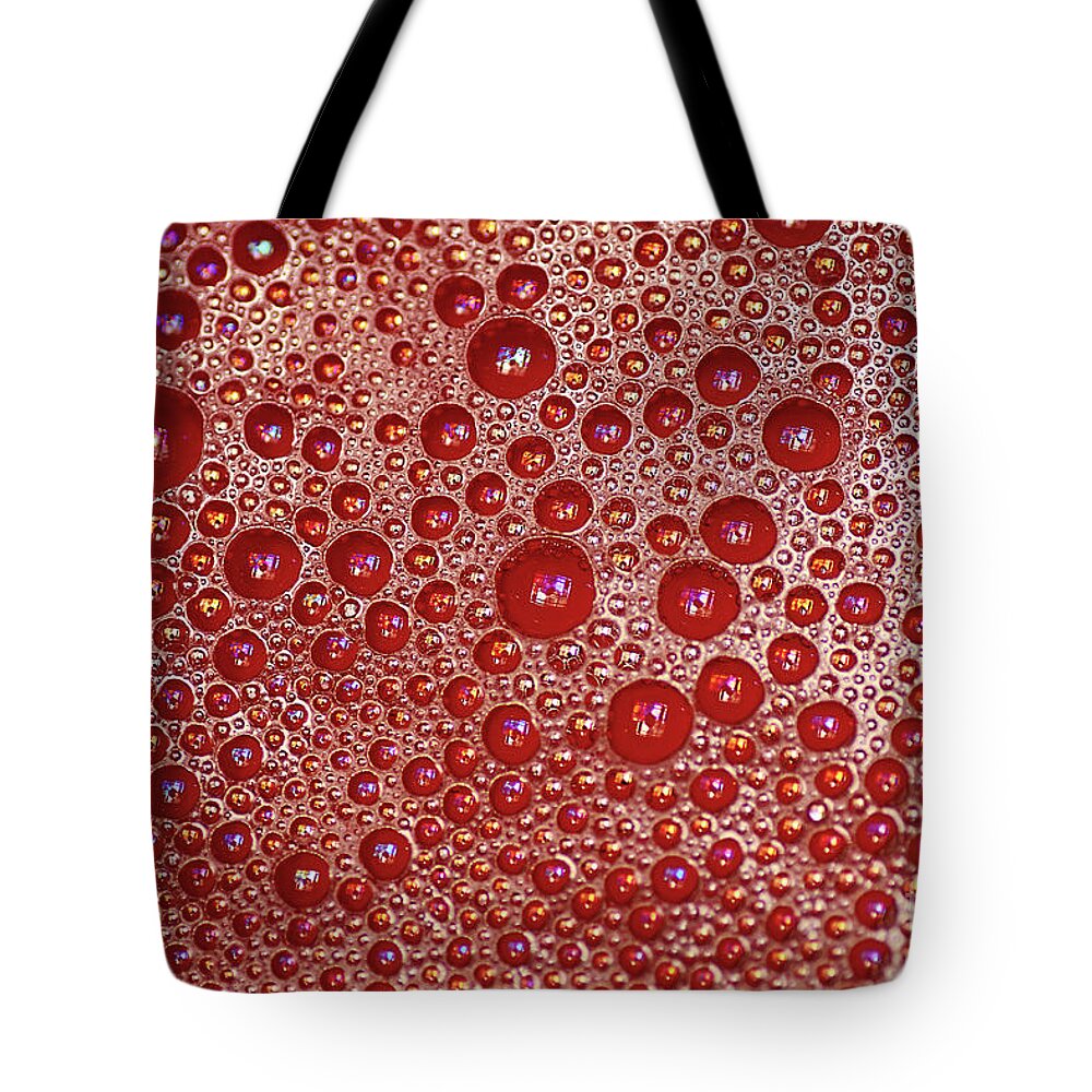 Red Bubbles Tote Bag featuring the photograph Red Bubbles by Kaye Menner by Kaye Menner