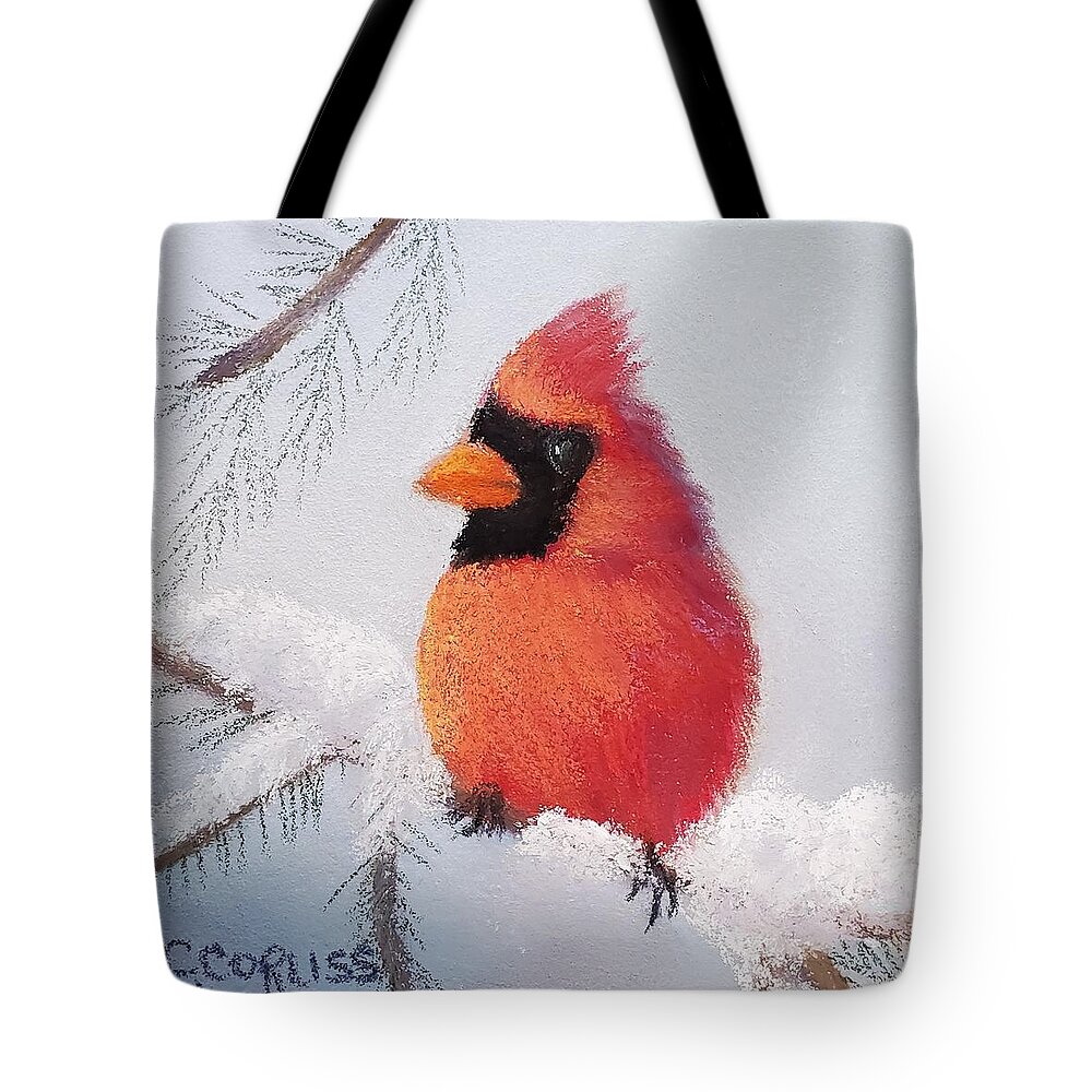  Tote Bag featuring the pastel Red by Carol Corliss