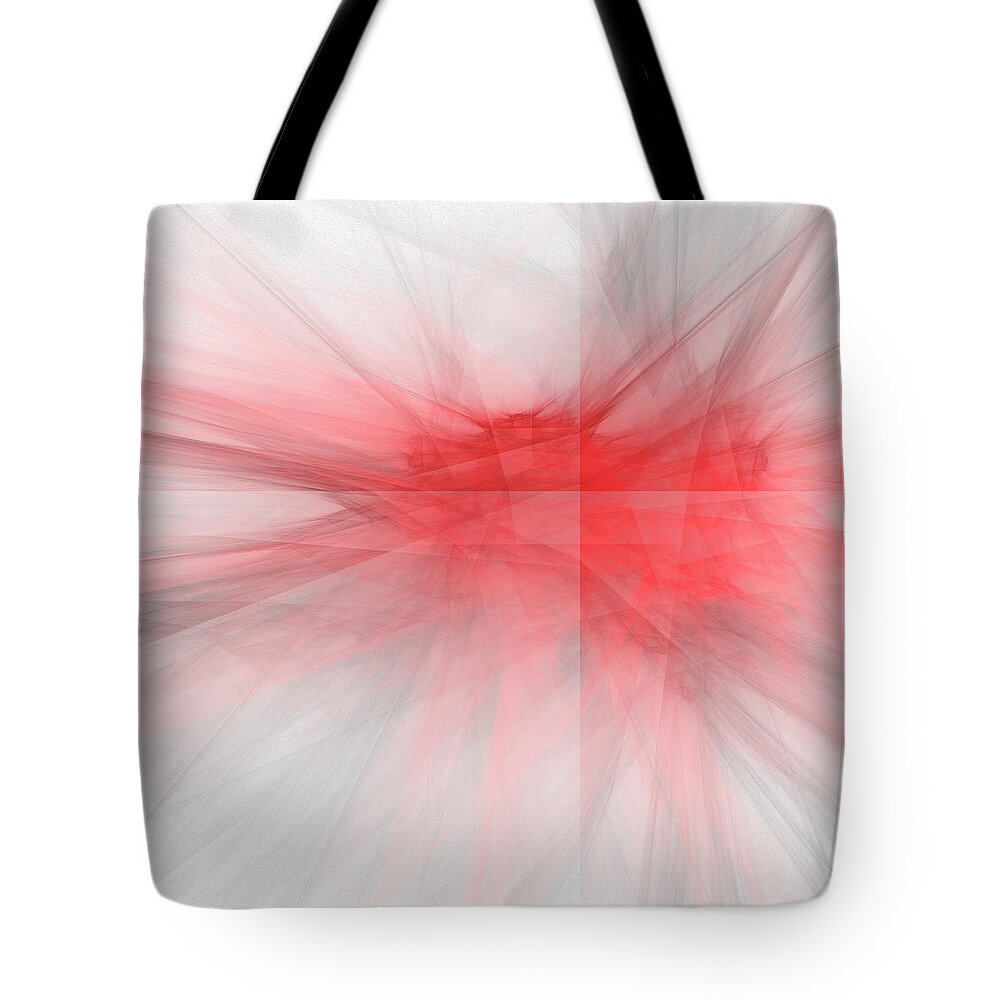 Rick Drent Tote Bag featuring the digital art Red Chrystalene by Rick Drent