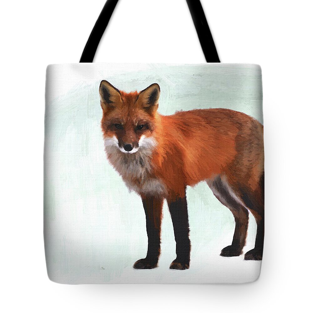 Animal Tote Bag featuring the painting Red Fox - DWP3591659 by Dean Wittle