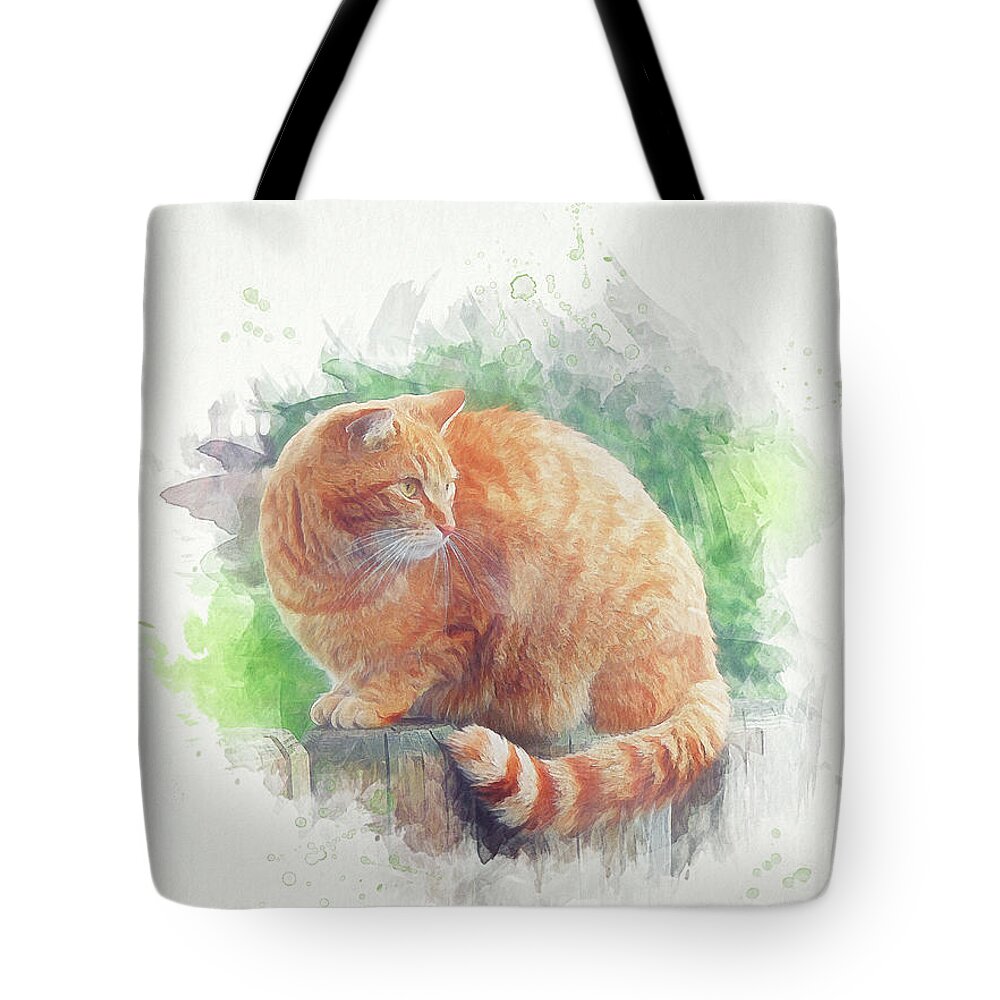Photo Tote Bag featuring the digital art Red Neighbour by Jutta Maria Pusl