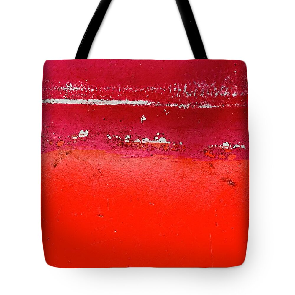 Orange Tote Bag featuring the photograph Red Paint Abstract by Eena Bo