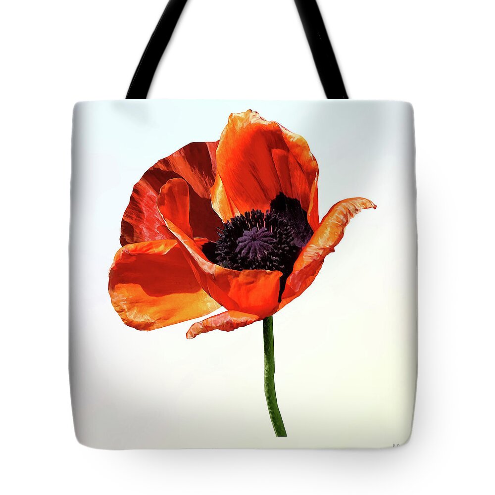 Poppy Tote Bag featuring the photograph Red Poppy in Sunshine by Susan Savad