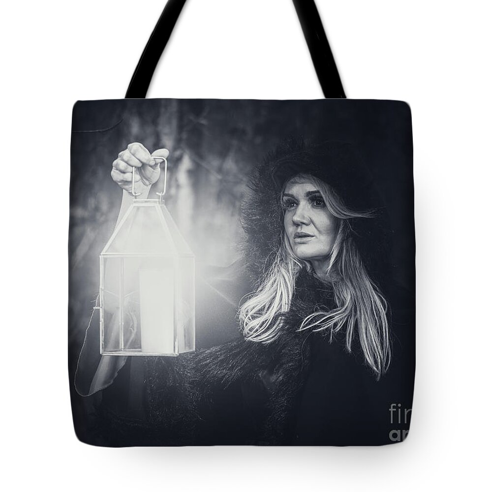 Goit Stock Tote Bag featuring the photograph Red Riding Hood by Mariusz Talarek