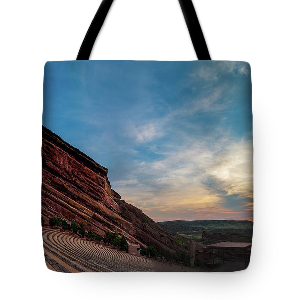 Red Rocks Tote Bag featuring the photograph Red Rocks Sunrise by Chuck Rasco Photography