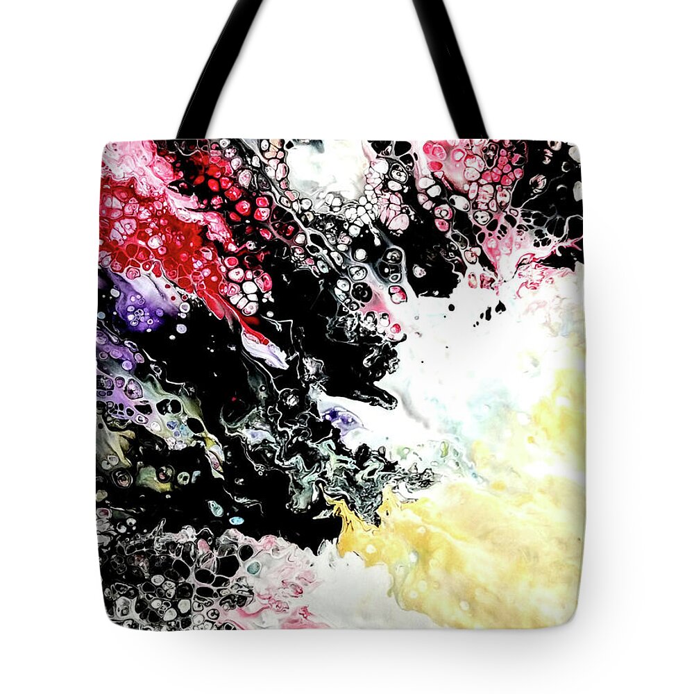 Red Tote Bag featuring the painting Red Sea by Anna Adams