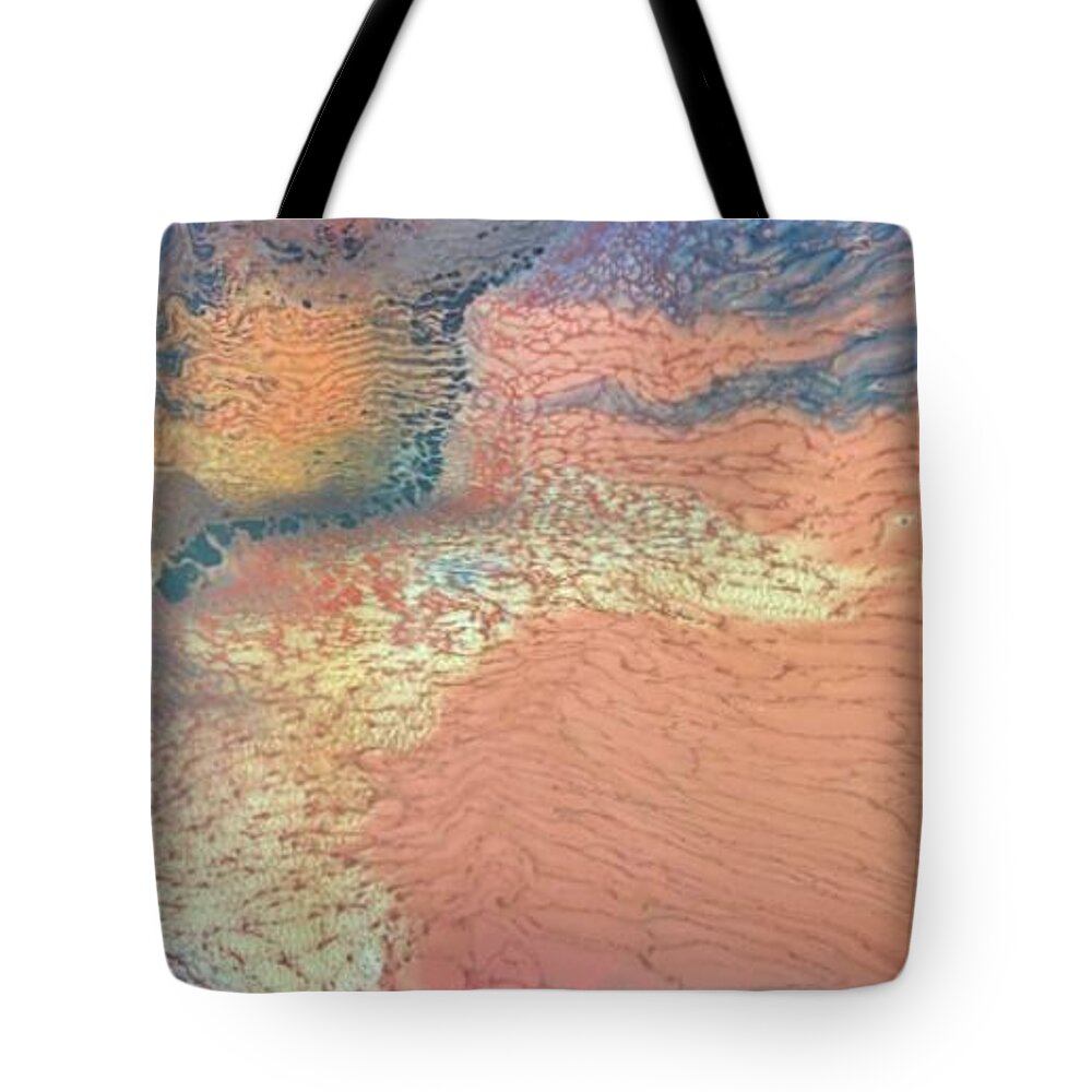 Pour Your Heart Out Tote Bag featuring the painting Red Tide by Pour Your heART Out Artworks