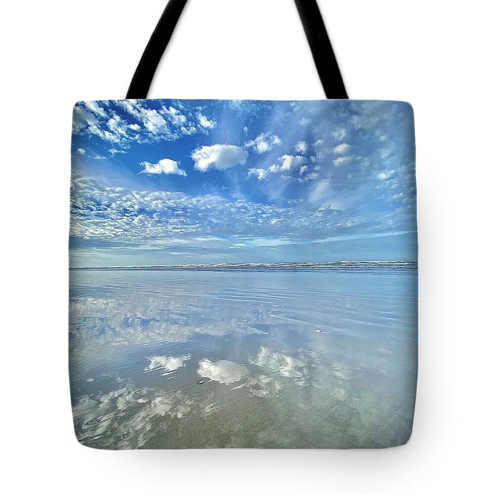Seascape Tote Bag featuring the photograph Reflected by Daniele Smith