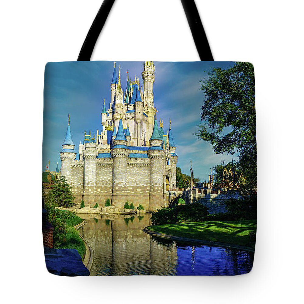 Florida Tote Bag featuring the photograph Reflection of a Castle by Nick Zelinsky Jr