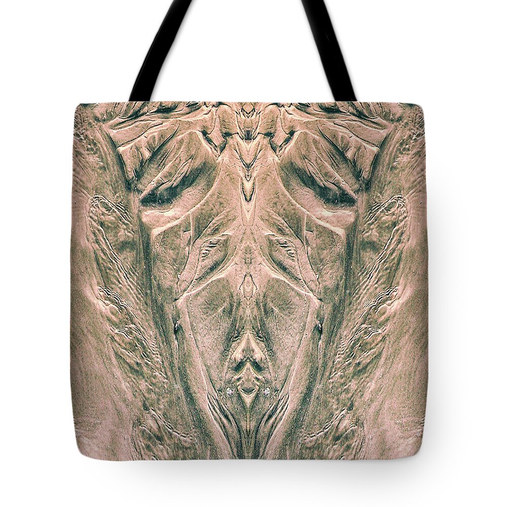 Mirror Image Tote Bag featuring the digital art Reflection of Sand by Phil Perkins