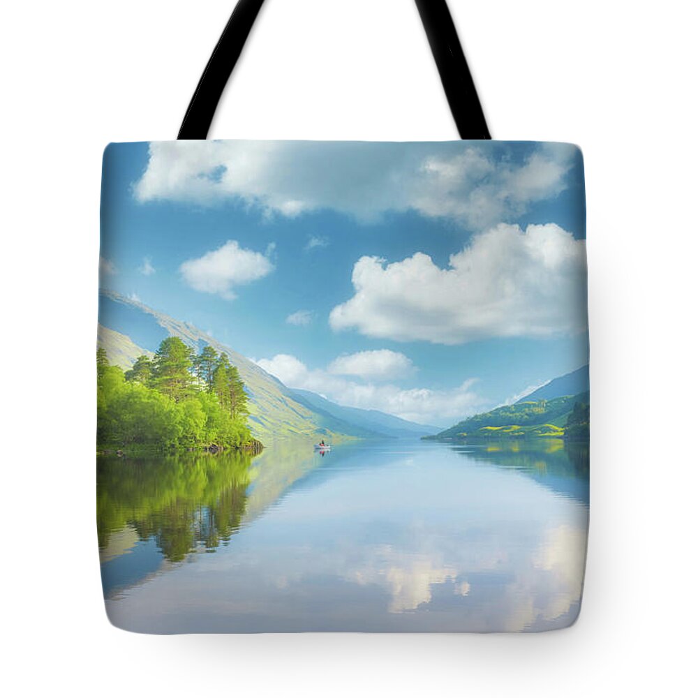 Scotland Tote Bag featuring the digital art Reflection by Remigiusz MARCZAK
