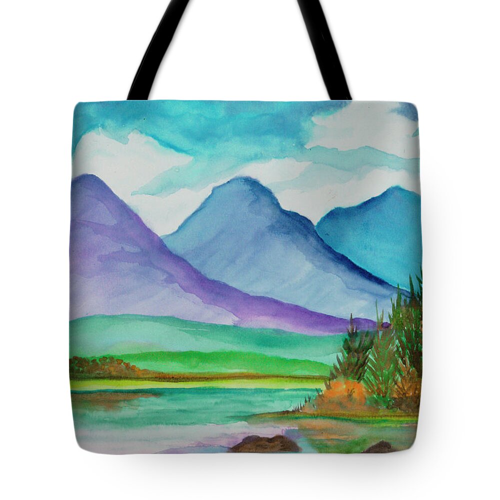 Art Tote Bag featuring the painting Reflection by The GYPSY