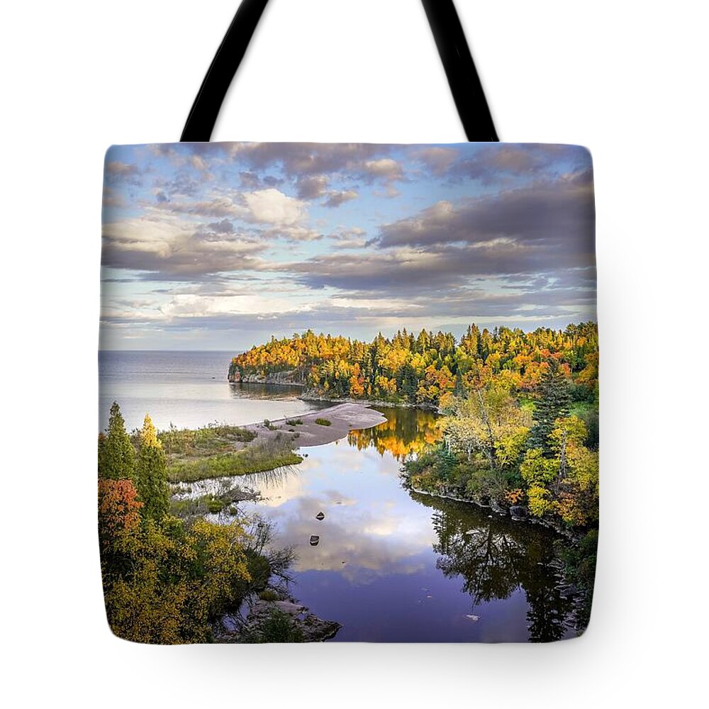 Tettegouche State Park Tote Bag featuring the photograph Reflections at Tettegouche State Park by Susan Rydberg