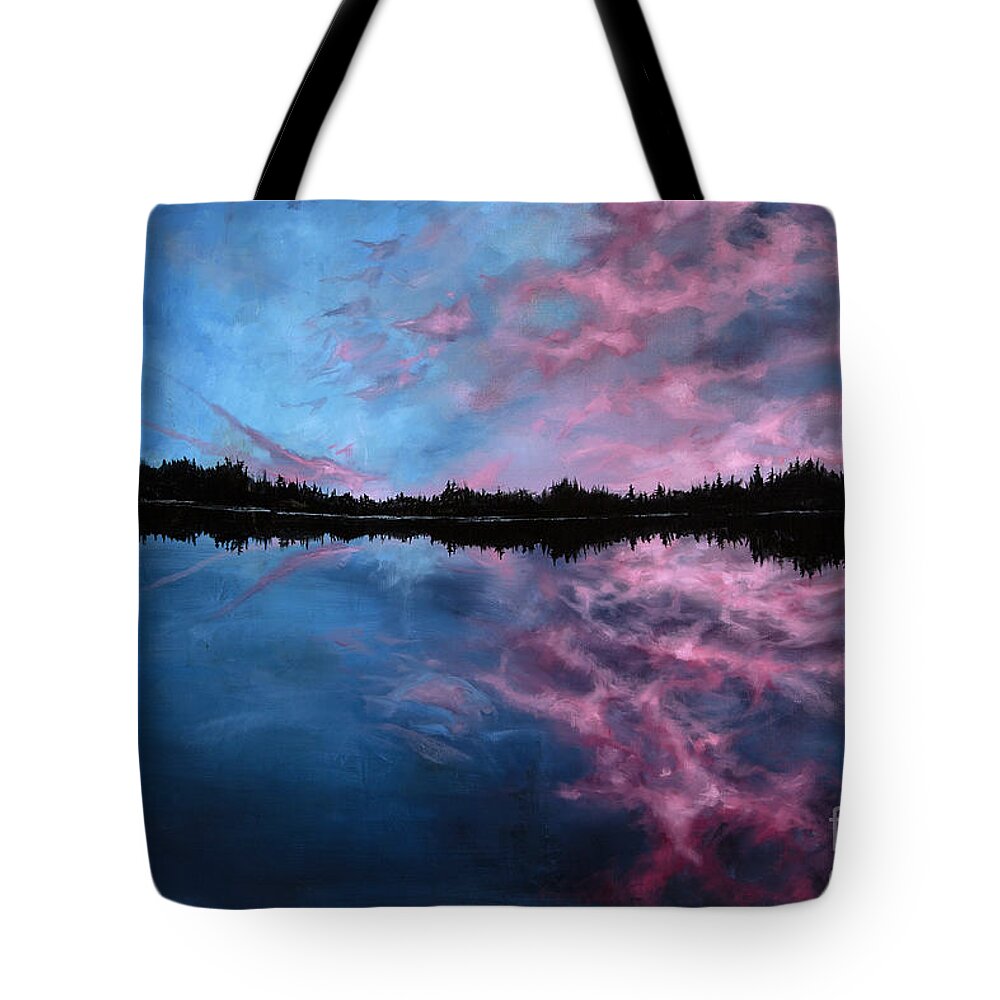Reflections Tote Bag featuring the painting Reflections by Averi Iris